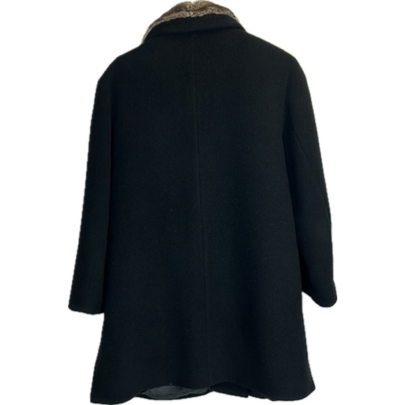 Cinzia Rocca Italian Baby Alpaca Black Winter Coat with Luxurious Fur Co… - Picture 4 of 13
